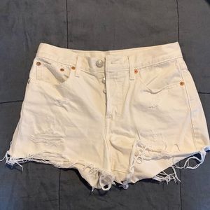 Levi’s distressed denim shorts